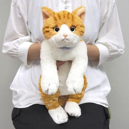 ひざねこ ぬいぐるみ　チャシロ Mサイズ　全長約47cm P-7802｜toystadium-hobby｜05