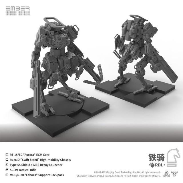 8月末頃発売予定 エンバー：オブシディアンプロトコル RDL鉄騎 拡張パック (全高約75mm 1/56スケール プラキット GN107R)の画像