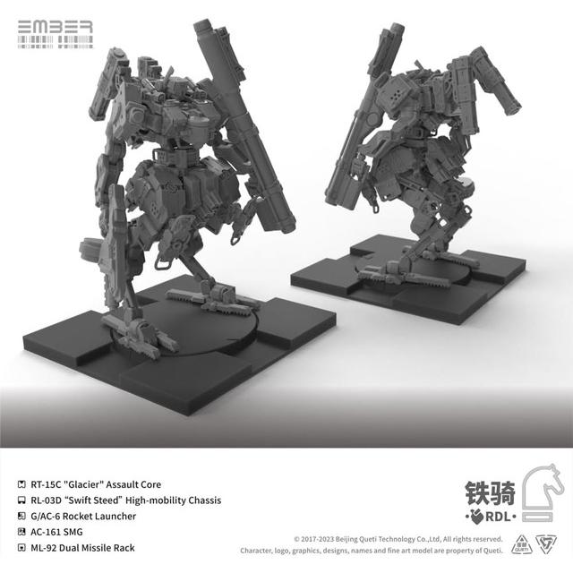 8月末頃発売予定 エンバー：オブシディアンプロトコル RDL鉄騎 拡張パック (全高約75mm 1/56スケール プラキット GN107R)の画像