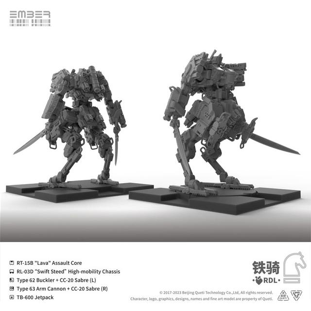 8月末頃発売予定 エンバー：オブシディアンプロトコル RDL鉄騎 拡張パック (全高約75mm 1/56スケール プラキット GN107R)の画像