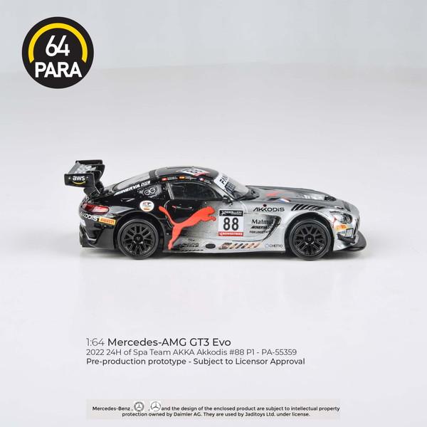 PARA64 1/64 メルセデス AMG GT3 Evo 2022年Spa24時間 Akkodis P1 LHD
