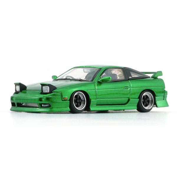 BM CREATIONS 1/64 日産 シルビア 180SX メタリックグリーン RHD 完成