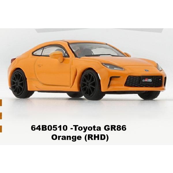 10月以降発売予定 BM CREATIONS 1/64 トヨタ GR86 オレンジ RHD 完成品