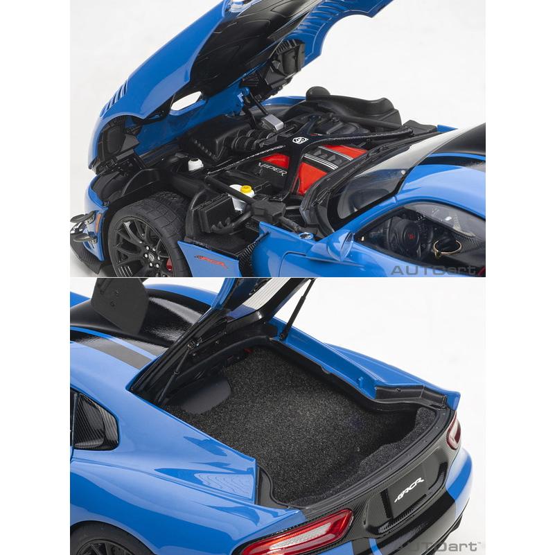 AUTOart 1/18 ダッジ バイパー ACR ブルー/ブラック・ストライプ 完成