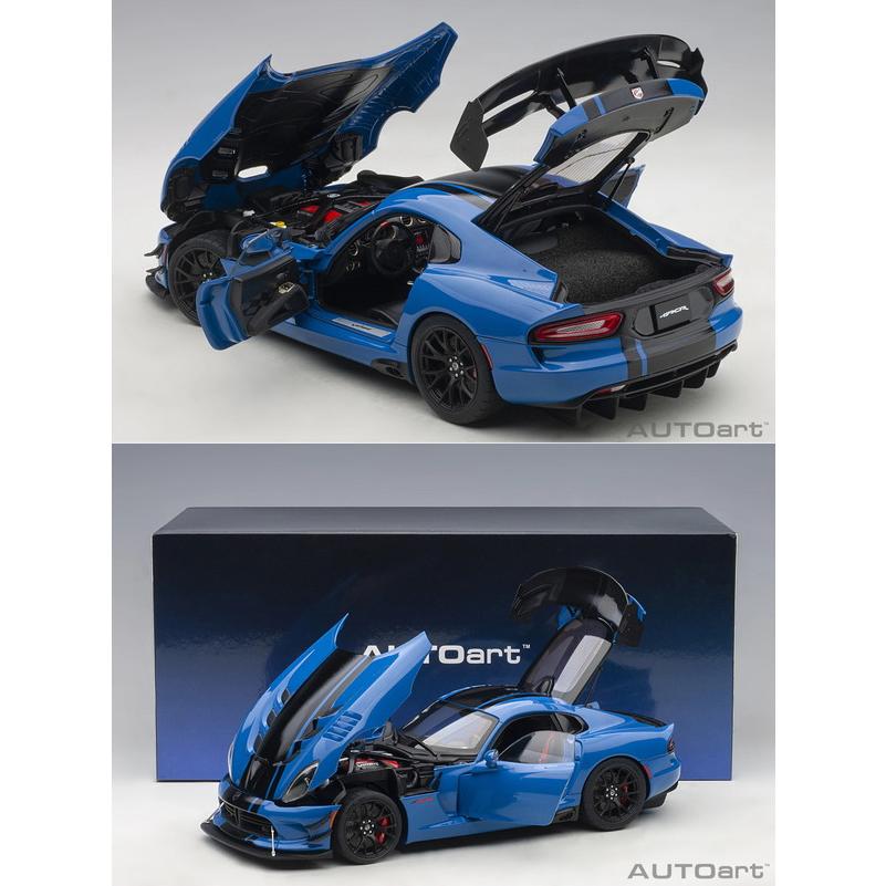 AUTOart 1/18 ダッジ バイパー ACR ブルー/ブラック・ストライプ 完成