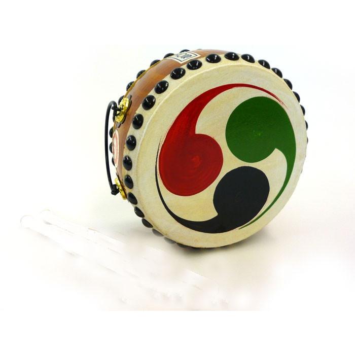 国産手作り本格皮和太鼓 巴 50号 バチ2本付き 日本製 送料無料 : トイ