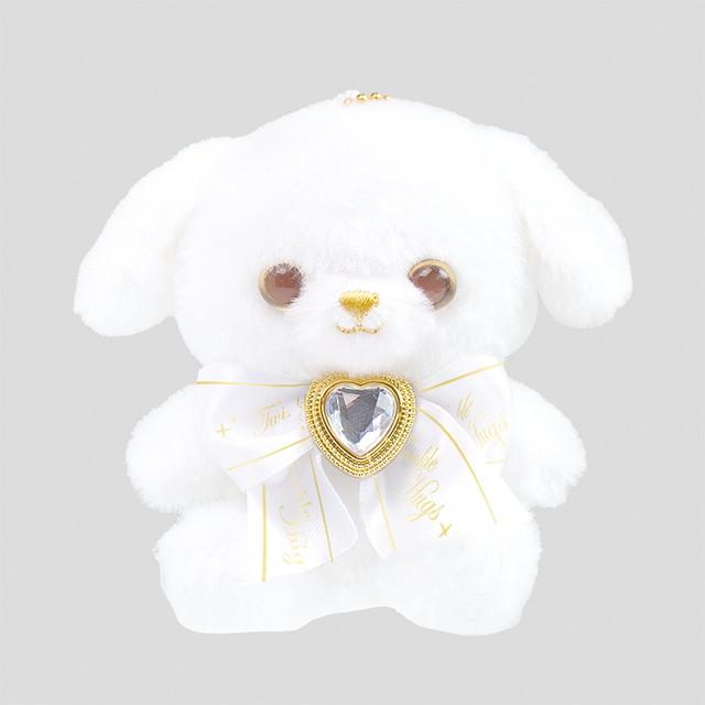 4点セット】真っ白と真っ黒なお友達 White 高さ約9cm ぬいぐるみ