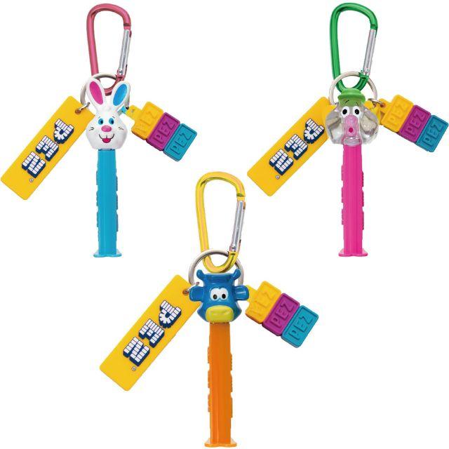 【3種セット】PEZ Key Charm (Rabbit・Bubbleman・Cow) お菓子雑貨 キーチャーム キーホルダー 送料無料 ...