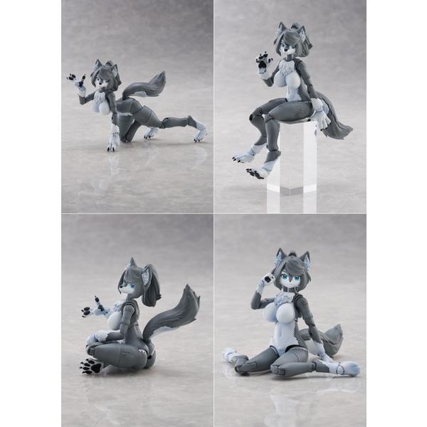 アオシマ けもプラ ハイイロオオカミ+ヒトパーツセット[カラーB] ノン