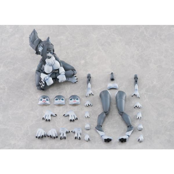 アオシマ けもプラ ハイイロオオカミ+ヒトパーツセット[カラーB] ノン