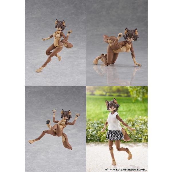アオシマ けもプラ ニホンオオカミ+アーム&レッグパーツセット 01