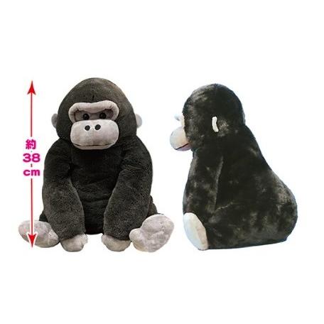 くったりゴリラBIG (ブラック) ぬいぐるみ 座高約38cm ギフト 703947