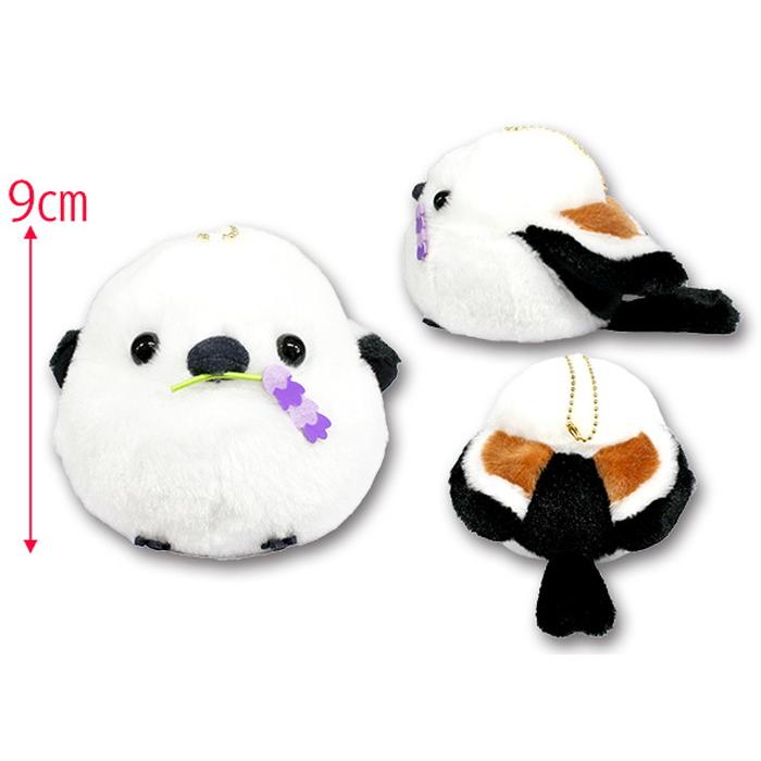 ふくふくシマエナガLMC シマちゃんラベンダー ぬいぐるみマスコット 高