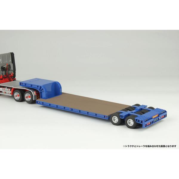 プラッツ×ケンクラフト 1/50 16輪 中低床重量物運搬用トレーラ ブルー