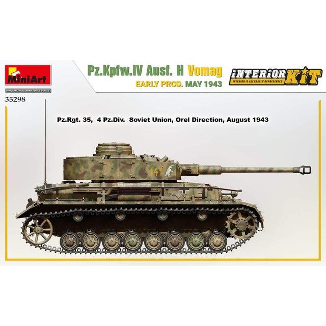 ミニアート インテリアキットシリーズ 1/35 WW.II ドイツ軍 IV号戦車 H型 初期生産型ヴォマーク社製 1943年5月 プラモデル MA35298　送料無料_2