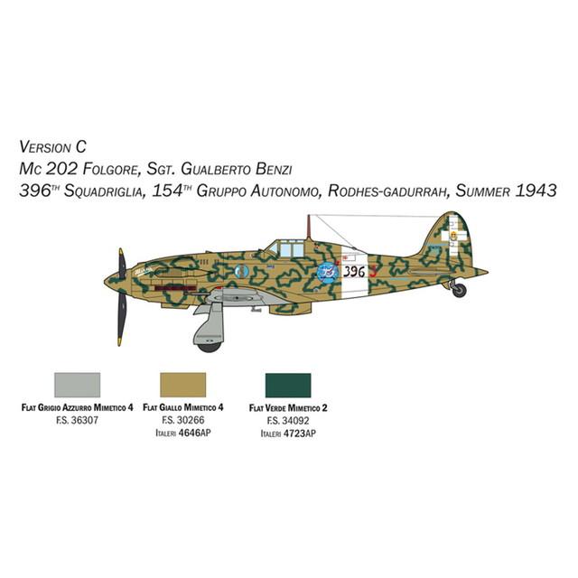 イタレリ 1/72 WW.II イタリア空軍 マッキ MC.202 フォルゴーレ 第378