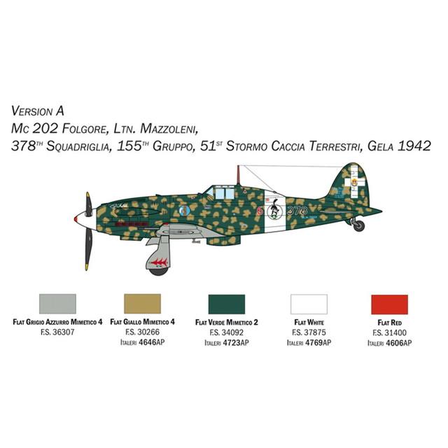 イタレリ 1/72 WW.II イタリア空軍 マッキ MC.202 フォルゴーレ 第378
