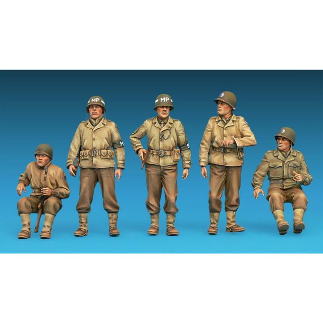 ミニアート 1/35 WW.II アメリカ軍 歩兵&憲兵 全5体セット プラモデル