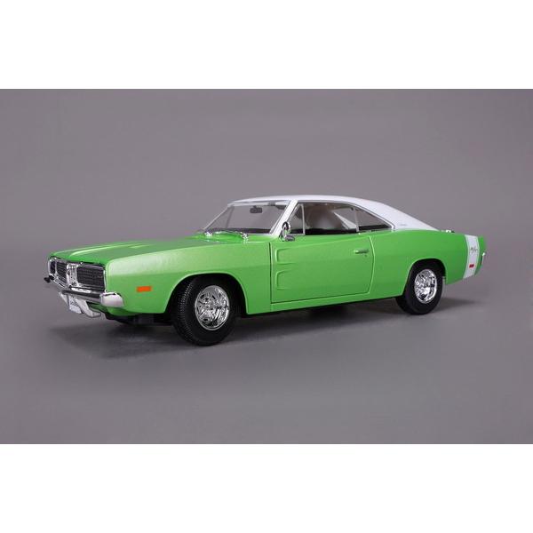 Maisto 1/18 1969 ダッジ チャージャー R/T グリーン/ホワイト 完成品 