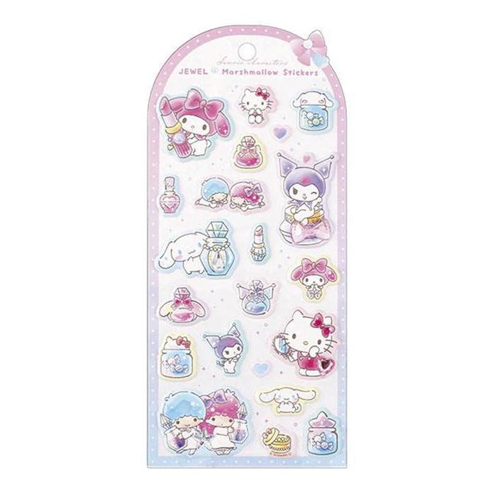 サンリオキャラクターズ ジュエルマシュマロステッカーズ集合
