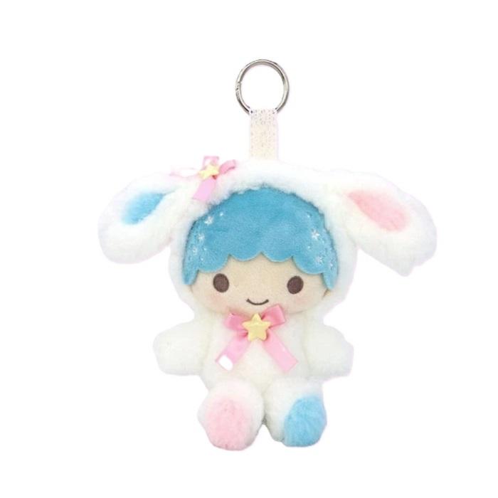 サンリオ キキララ ぬいぐるみ 白うさぎ バニー キーホルダー ポップアップ サンリオキャラクターズ リトルツインスターズ キキララ ホワイト