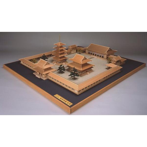 驚きの安さ ウッディジョー 木製建築模型 150 法隆寺 西院伽藍 全景 送料無料
