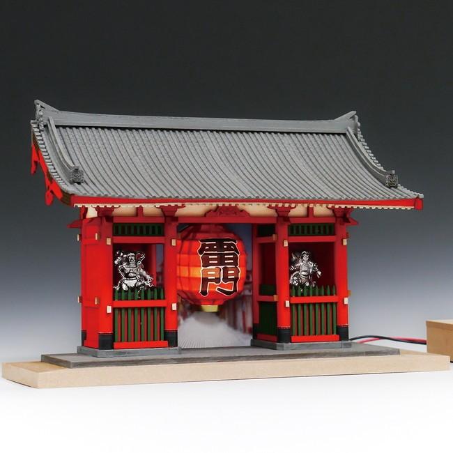 木製建築模型 1/100 浅草寺 雷門 ハーフタイプ 送料無料 : トイ