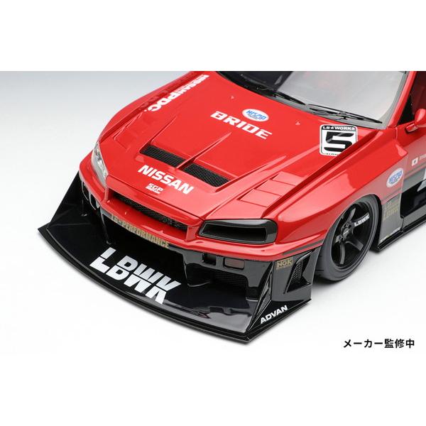 新品未開封➰日産 LB-ER34 スーパーシルエット スカイライン 赤/黒 Nissan LB-ER34 Super Silhouette スカイライン レッド/ブラック