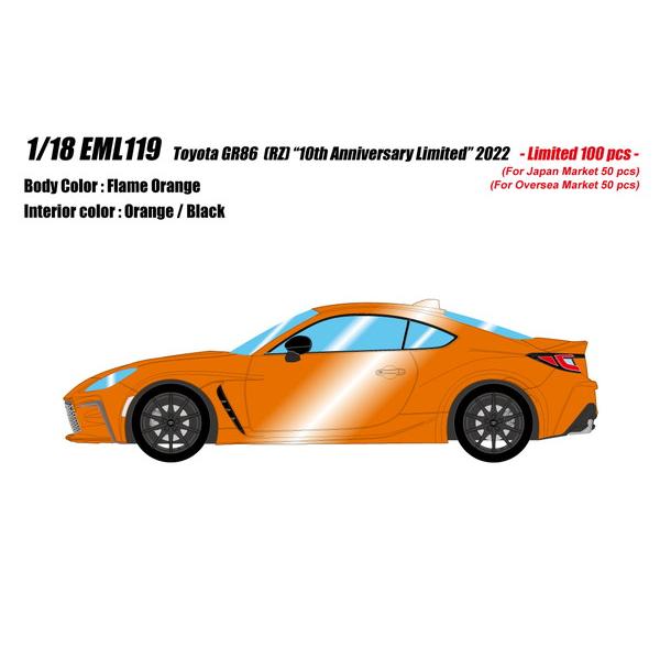 EIDOLON TOYOTA GR86 10th アニバーサリー EIDOLON 1/18 トヨタ GR86 10th アニバーサリーエディション 2022