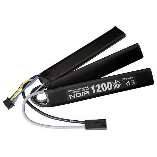 電動ガン用リポバッテリー 充電池 Noir LiPo 11.1V 1200mAh カスタムガン用 サドルパック　ネコポス送料無料｜toystadiumookawaya