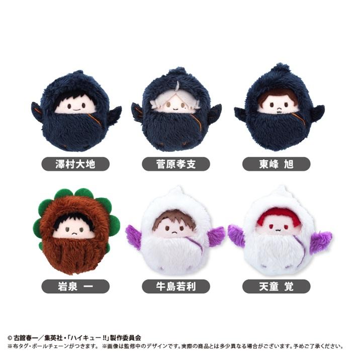 d*3様 ハイキュー　布くるみ　キャラバッジコレクション　コンプセット アニメ「ハイキュー!!」 くるみたぴぬい Vol.3 全6種類 BOX 6個入