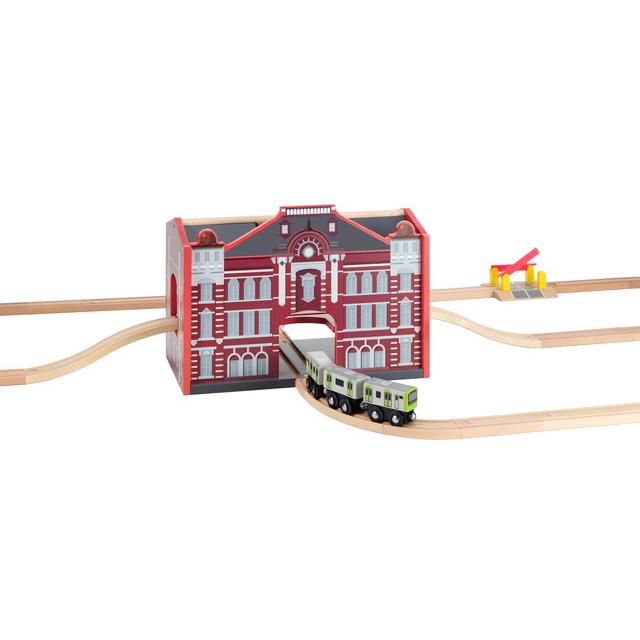 moku TRAIN 東京駅丸の内駅舎DXセット (木製玩具 木製おもちゃ 木製
