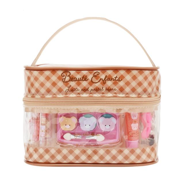 Beaute Anfan ビニールバニティメイクバッグ 女の子 ネイル キッズコスメ くま ギフト メイクセット キッズ Beaute Anfan ビニールバニティメイクバッグ 女の子 ネイル キッズコスメ くま ギフト メイクセット キッズ