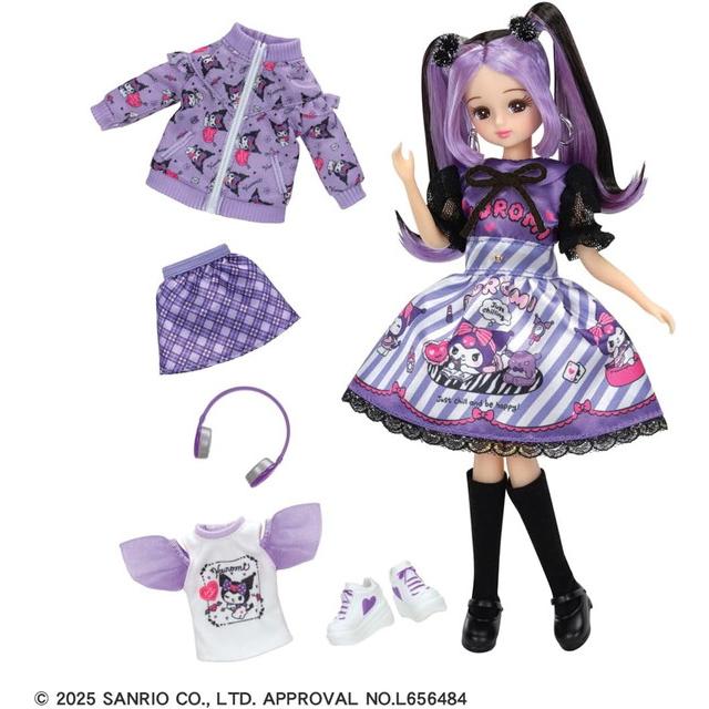 リカちゃん ドール クールなクロミリカちゃん DX カジュアル＆パープル