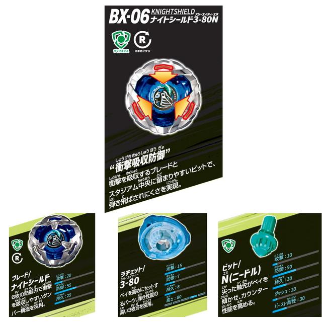 BEYBLADE X ベイブレードX BX-06 ブースター ナイトシールド 3 BEYBLADE X ベイブレードX BX-06 ブースター ナイトシールド 3