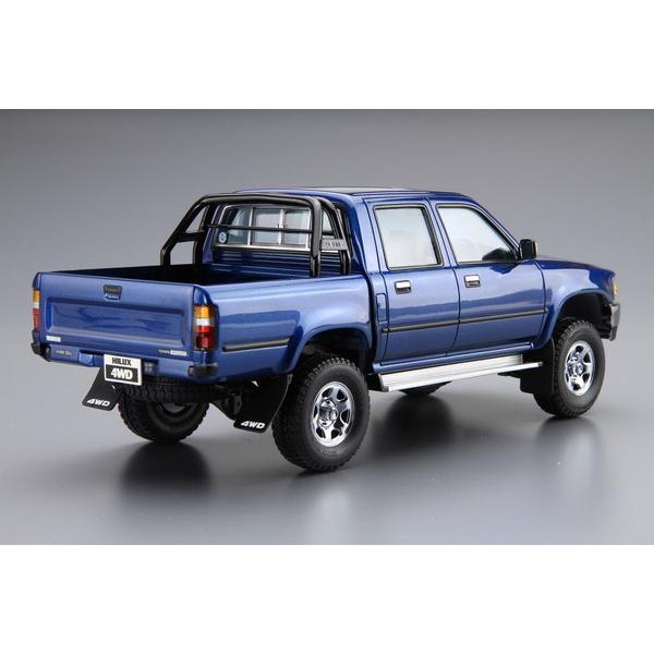 【1/24アオシマ・完成プラモデル】　ハイラックスWキャブ　ローダウン仕様 1 HILUX (ハイラックス ピックアップ ダブルキャブ リフトアップ