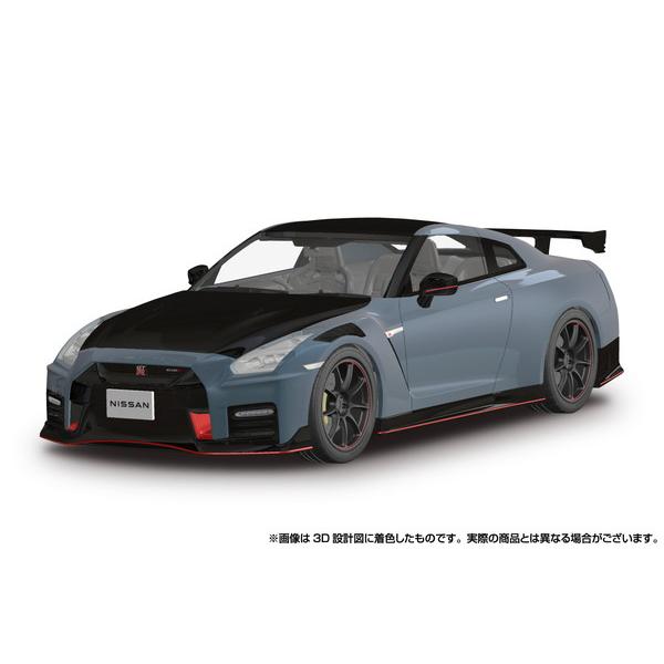 アオシマ 1/24 楽プラ スナップカー No.02-NG R35 NISSAN GT-R NISMO Special edition 2022 NISMOステルスグレー プラモデル　送料無料 | 