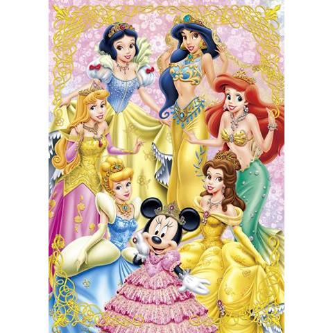ディズニー ジグソーパズル 108ピース ゴールド プリンセス D-108-705