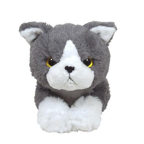 ひざねこ ぬいぐるみ エキゾチック グレー Sサイズ 動物 アニマル 全長