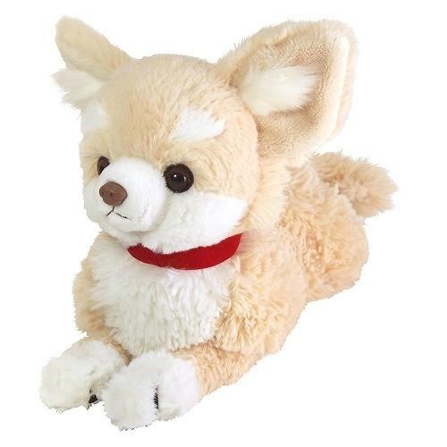 ひざわんこ チワワ クリーム ぬいぐるみ 犬 動物 アニマル 全長37cm