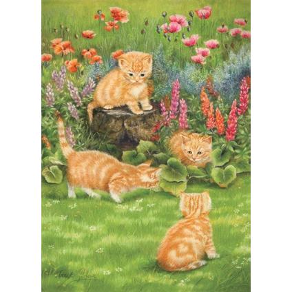 ジグソーパズル 500ピース 子猫とひだまりの庭 38×53cm 500-333 送料