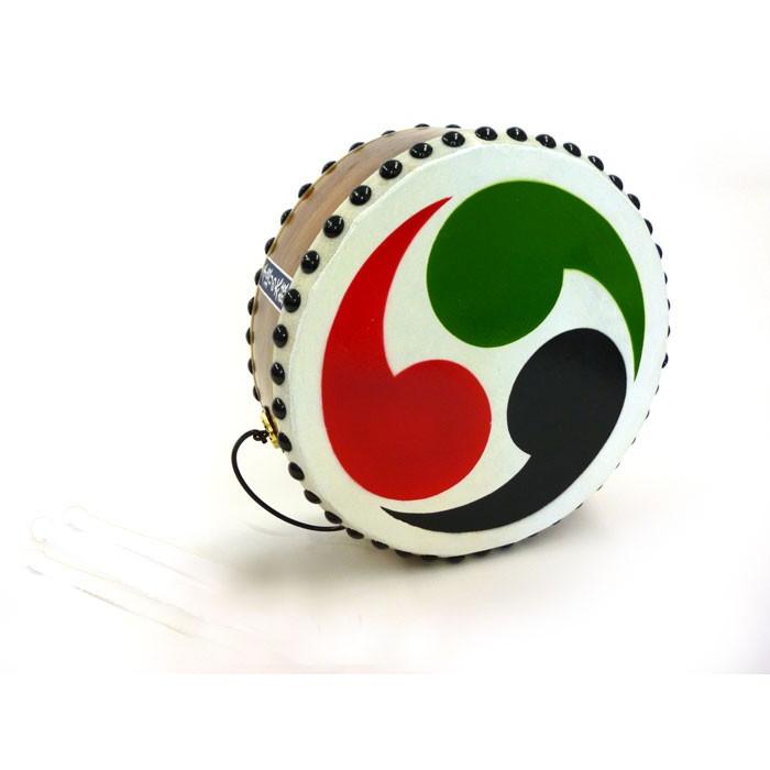 国産手作り本格皮和太鼓 巴 65号 バチ2本付き 日本製 送料無料 : トイ