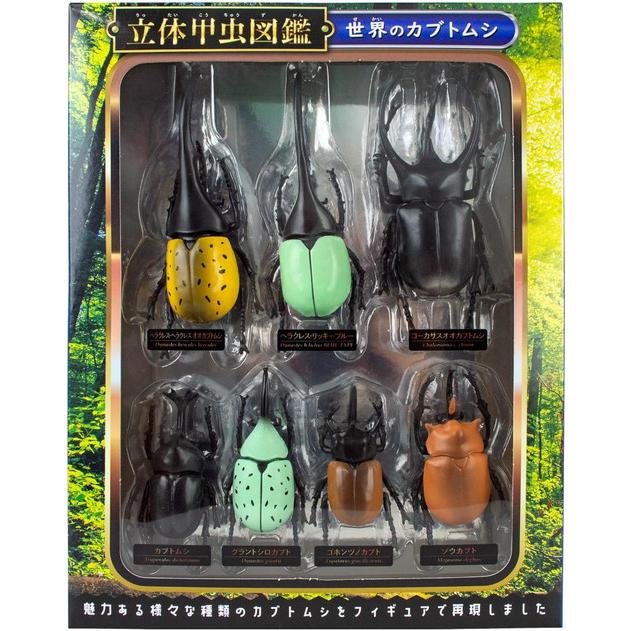 立体昆虫図鑑 世界のカブトムシ NEW 昆虫 リアルフィギュア 送料無料