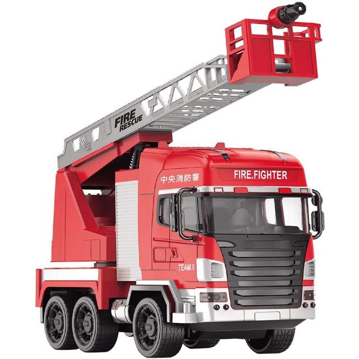 童友社　消防車　ラジコン 童友社 放水！はしご消防車 27MHz 完成品ラジコン 電動R/C 新品 送料