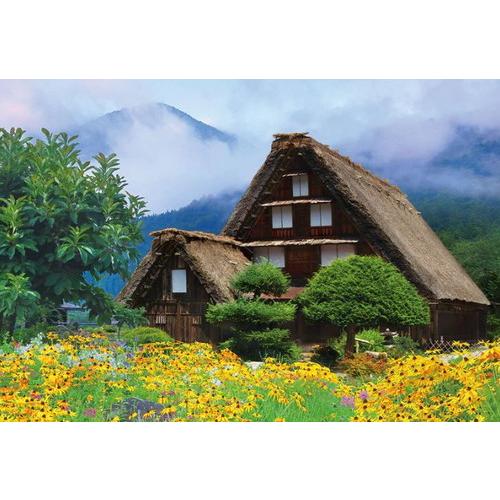 ジグソーパズル 300ピース 風景日本 花彩る白川郷 38×26cm 300-093 