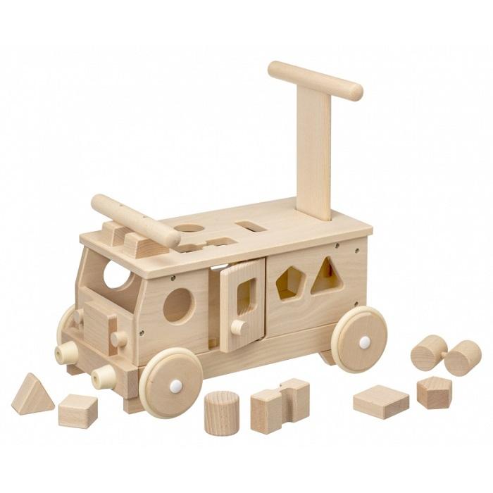 最大94％オフ！ 超可爱 木のおもちゃ moccoの森 森のパズルバス 対象年齢1.5歳から 送料無料 W-029