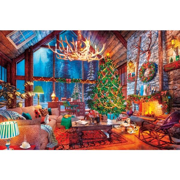 ジグソーパズル 1000ピース 雪降る夜のクリスマスリビング 50×75cm 10