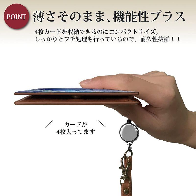 パスケース 定期入れ リール付き かわいい シンデレラ シルエット 青 キャラ イラスト 二つ折り 中がみえない おしゃれ レディース 童話 交換無料