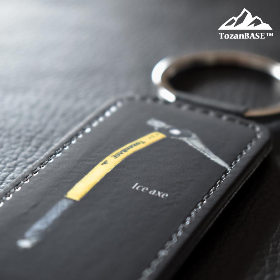 ピッケル アイスアックス キーホルダー 山 登山 アウトドア ブラック keyiceax001TozanBASE 通販