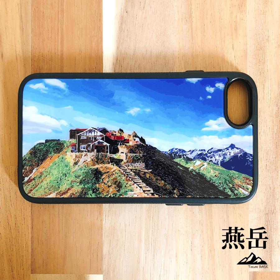 燕岳 燕山荘 iphone スマホケース アウトドア 山小屋 登山 山 北アルプス ブルー 青 : TozanBASE - 通販 ...